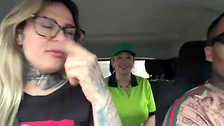 I put the gas station attendant in the camper so she could have good intercourse with me and my spouse until she was spitting jizz all over his rod, the slobber from her cooter even dribbled onto his ball sack!