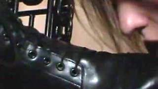 Humiliating spanking, shoe licking