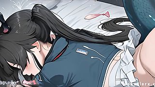 Wuthering waves, japanese schoolgirl, honkai impact