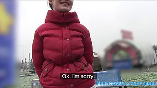 Innocent car chick gets fucked in public for modeling gig