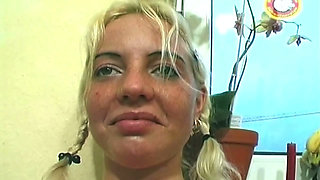 Piss Drenched Bondage Slut Fingers Sloppy Pussy in Kitchen
