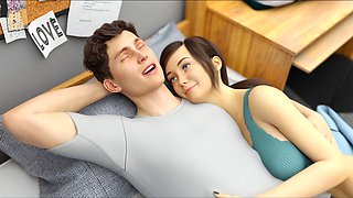 Curvy brunette babe living it up in erotic stories and gaming