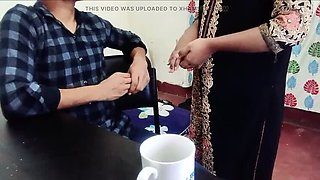 Desi wife fucks husband's boss for promotion - Part 1 with big natural tits and doggy style
