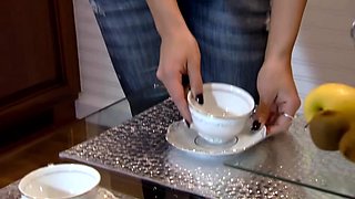 Mexicana blowjob with her big boobs