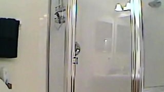 MILF stepmother spied in the shower