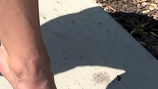 Amateur feet whipping and foot fetish of bondage