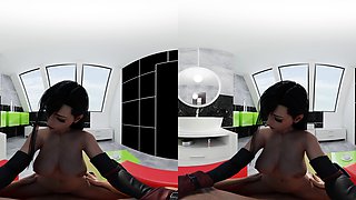 Two 3d cartoon cuties are ready for their bath