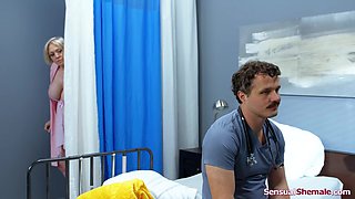 Trans nurse Zariah Aura catches patient fuck colleague nurse