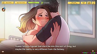 Gobbling the principal's vulva on the desk in a high school adventure