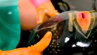 Tied up fetish bondage bdsm sub caned