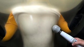 Horny amateur fat slut masturbates using her adult toy