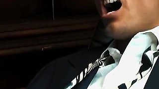 Busty Slut Aline Gets Pussy Masturbated and Receives Messy Facial Cumshot