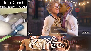 Goth girl goes wild in sex and coffee demo with cock webcam gameplay