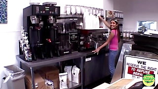 Super Pretty Store Worker Gets the Missionary and Cowgirl Pounding That She Craved