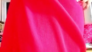 Indian Ass bandit Crossdresser Gaurisissy pressing her ample funbags in rosy saree