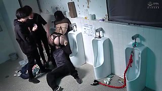 College Girls Only: Public Toilet Urinal Restraint Challenge with Strangers x1x5565E04B90C5356C09
