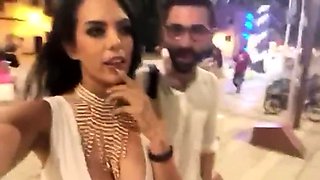 Katrina Moreno Shows huge tits in public