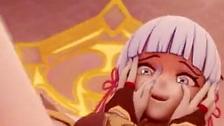 Kamisato Ayaka Gets Fucked Hard by a Hilichurl While Spreading Her Legs Barefoot Genshin Impact Sex