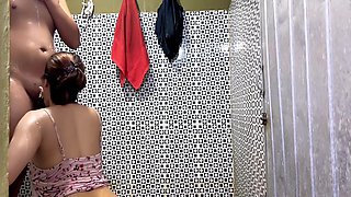 Stepdad Enters The Bathroom