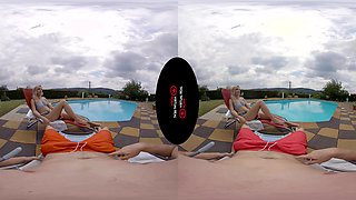 Virtual Sex-Ality - Blonde Outdoor Pool Anal - Sexlikereal