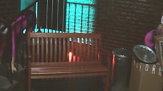 Horny Catsbabes Scene-3 Horny Kittens in Lingerie Fucking Together in the Alley