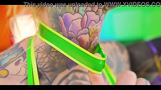 Naughty German Lesbians In Spanking Session – String Outfit &Vinyl Tease With Deepthroat Strap-On