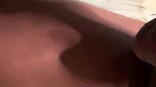 Feminine blonde ladyboy with big tits suck cock and analed