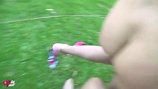Blonde MILF Horny After 4 Weeks - Outdoor Fuck & Blowjob in Nature POV