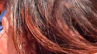 Two Sluts Deep Rim His Ass and Balls on Sunny Balcony Chair