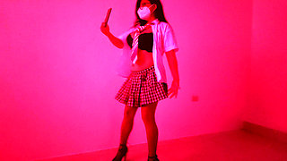 Bad Student!! Seducing My Teacher in Uniform on a Live Video Call