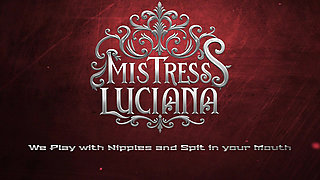 Plays with your sensitive Nipples and Spitting