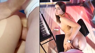 Daddy4K Cheating Sex - Hot Brunette Girlfriend Fucks Stepdad in Spoon Position