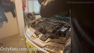 Anissa Hale Hot Blonde Cheats On Husband With Mechanic Part 1 - Amateur Wife Big Tits Car Sex