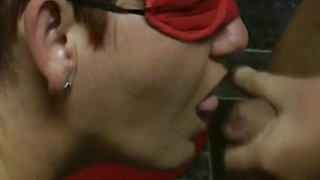 Full Load of - Blindfolded I Get a Thick Load of in My Mouth and Have to Swallow Well.