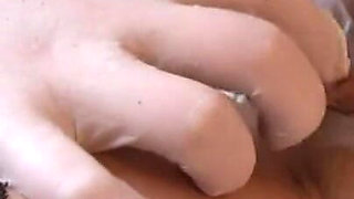 Humiliating blonde girl spanking