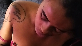 Shy young girl sucking hot