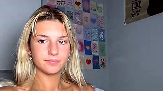 Blonde teen Sierras first erotic masturbation video
