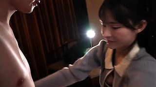 Amateur Asian made fucked in hairy pussy