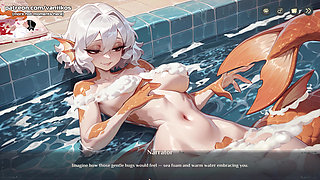 Big Tits Hentai Mermaid Teen With A Perfect Body Masturbates Her Tight Wet Pussy In A Public Pool - Hotel Tales (Steam Game)