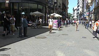 Amateur teen Jenny Dark fucked in public