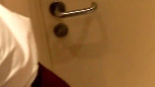 Student Taking A Piss on the Toilet