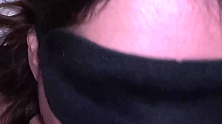 Homemade Blindfolded Amateur Cumshot and Swallow