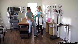 Emma Hix And Big T In Busty Doctor Examines And Sucks A Cock