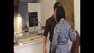 French Cheating Wife Shows Off Big Tits While Riding and Sucking Cock