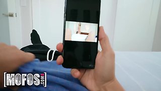 Blonde MILF Aspen Romanoff Loves Catching Her Stepson Masturbating