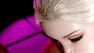 Sexy Blonde Elf Party Blowjob