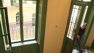 Blonde and Brunette Babes Suck Cock and Ride Hard Outdoors