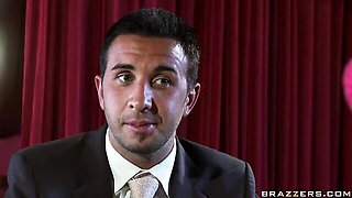 Blowjob video with libidinous Sarah Jessie from Brazzers Exxtra