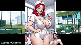 Sexy hot nurse at hospital