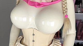 Miss Fetilicious in Latex Barbie Doll Outfit